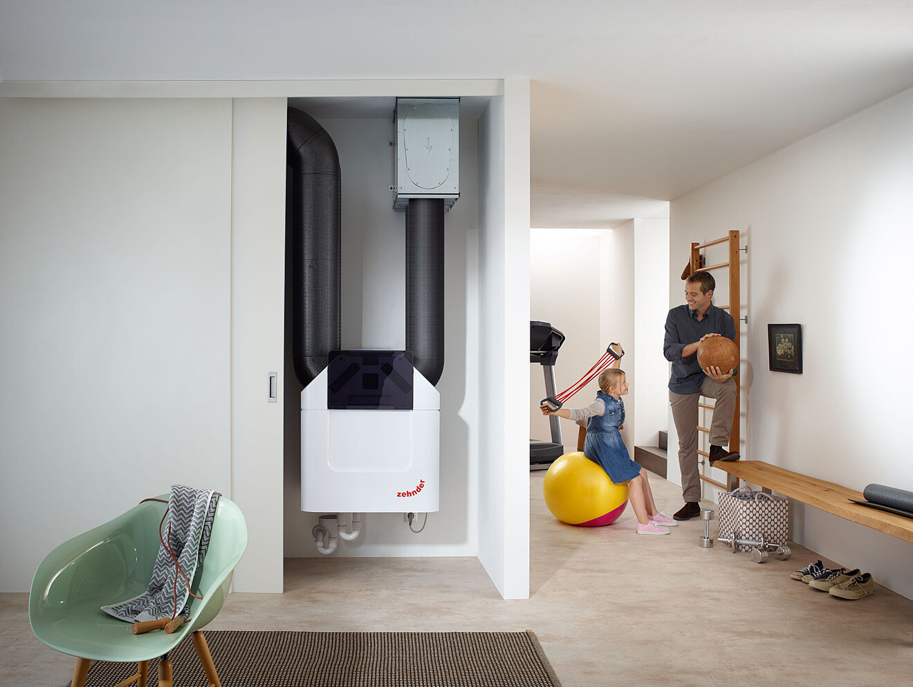 Haustechnik im Einbau – moderne Techniklösungen bei Aischtaler Holzhaus