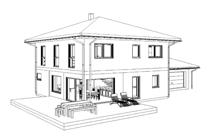llustration Energiesparhaus – energieeffizientes Bauen mit Aischtaler Holzhaus