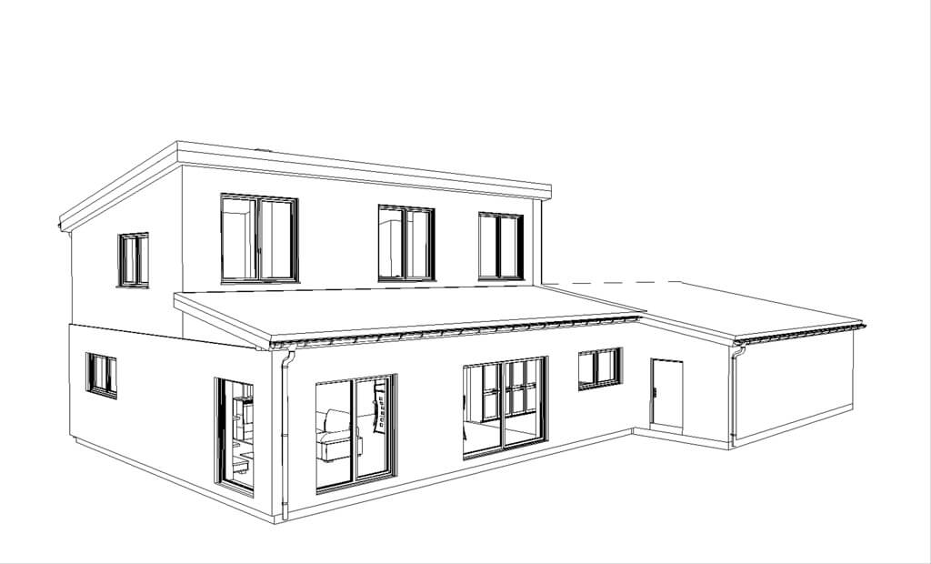 nergiesparhaus Zeichnung – Aischtaler Holzhaus Architekturzeichnung Energiesparhaus – Hausplanung Aischtaler Holzhaus