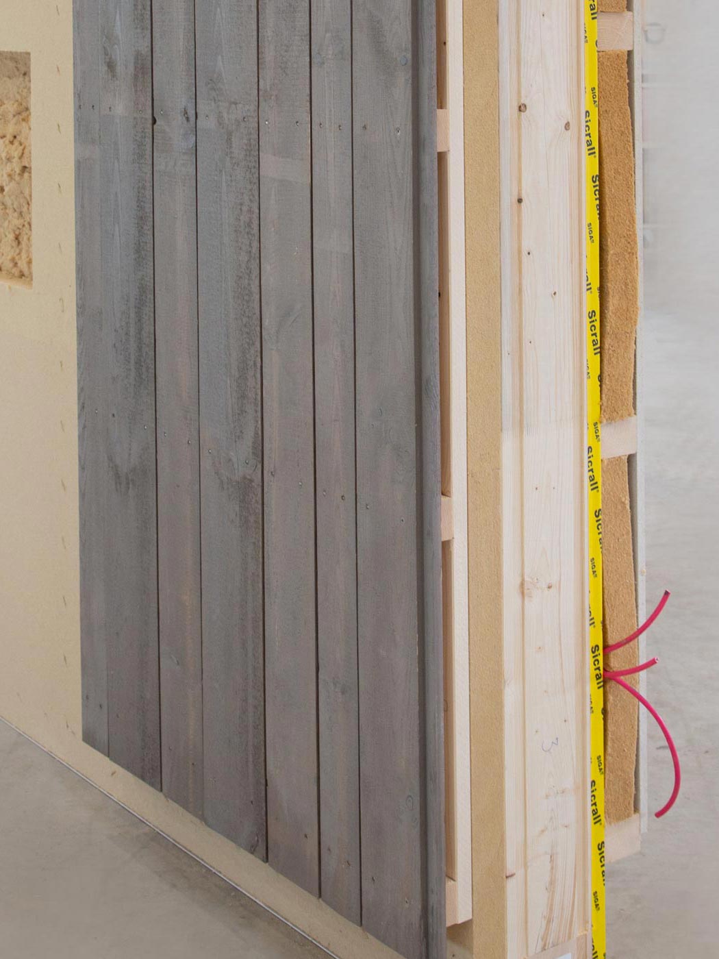Wandaufbau in Holzrahmenbauweise – Beispiel für Bauweise bei Aischtaler Holzhaus
